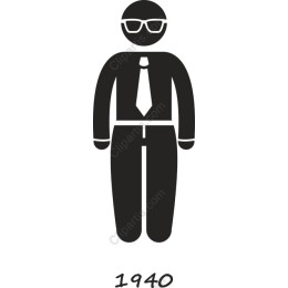 1940s Businessman Icon