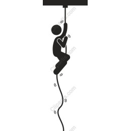 Climbing Figure on Rope