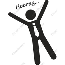 Hooray Figure in Tie - Celebratory