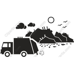 Minimalist Garbage Truck
