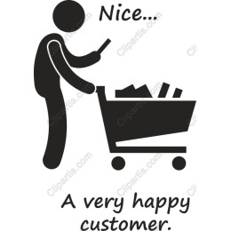 Happy Customer Shopping Cart