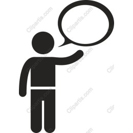 Speech Bubble Gesturing Figure
