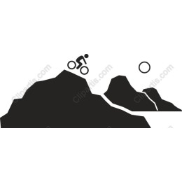 Mountain Biker Adventure Clipart