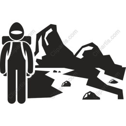 Hiker in Mountains