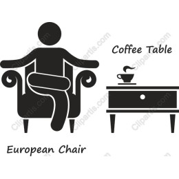 European Chair & Coffee Table