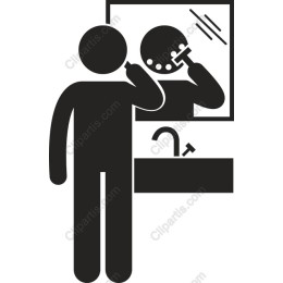 Minimalist Male Grooming at Bathroom Sink