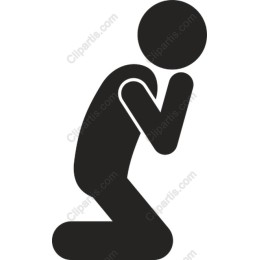 Contemplative Kneeling Figure