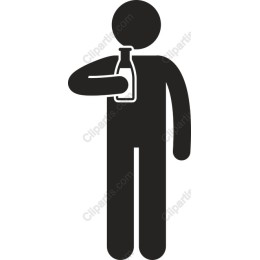 Minimalist of a Person Holding a Bottle