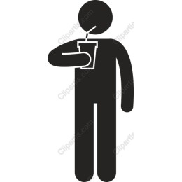 Minimalist Person Enjoying a Drink