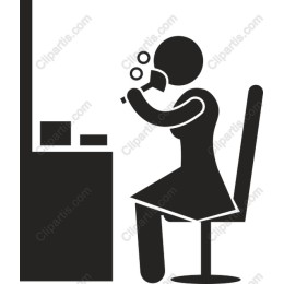Elegant Woman Applying Makeup