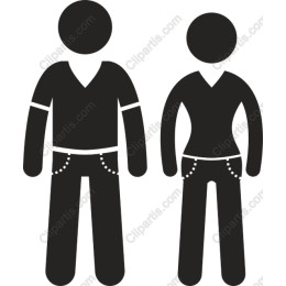 Minimalist Duo - Male and Female Figures