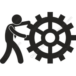 Worker and Gear