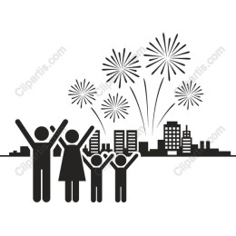Joyful Family Fireworks Celebration