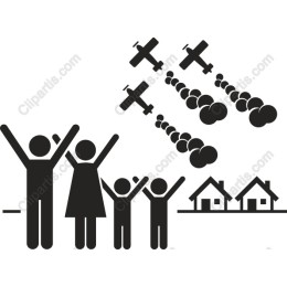 Cheerful Family with Planes