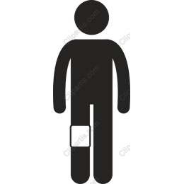 Simplified Human Figure with Bandage