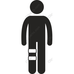 Knee Bandage Human Figure