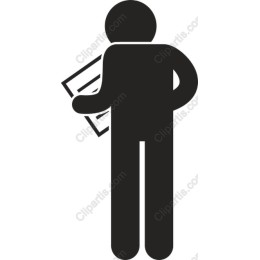 Modern Standing Figure with Document