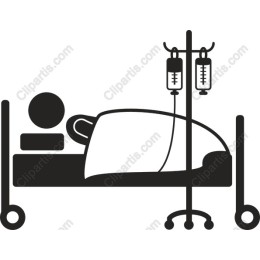 Hospital Bed with IV Drip