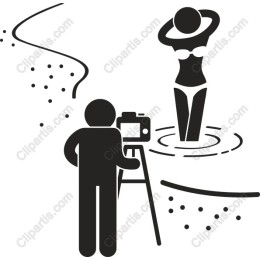 Photographer and Model in Water