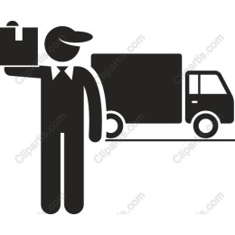 Delivery Person with Truck