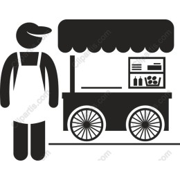 Charming Food Cart Vendor