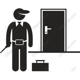 Service Technician at Door