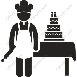 Professional Baker with Cake