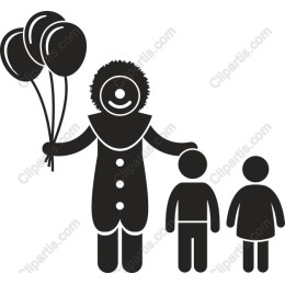 Cheerful Clown with Balloons