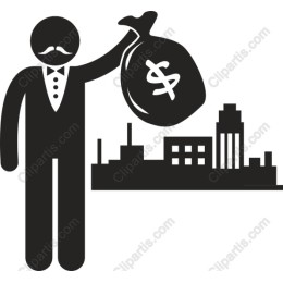 Businessman Holding Money Bag