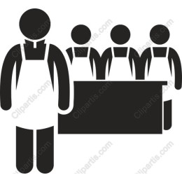 Teamwork in Action: of Workers in Aprons