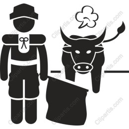 Farmer and Cow