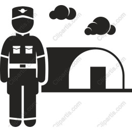 Military Soldier and Tent
