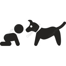 Playful Child and Dog Interaction