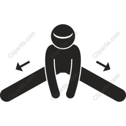 Stylized Figure with Extended Arms