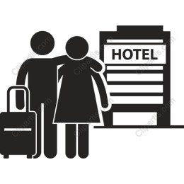 Couple Arriving at Hotel