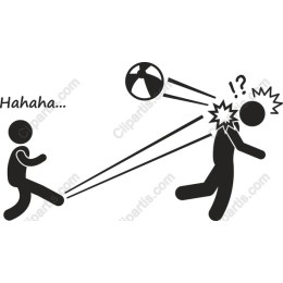 Playful Stick Figure Beach Ball