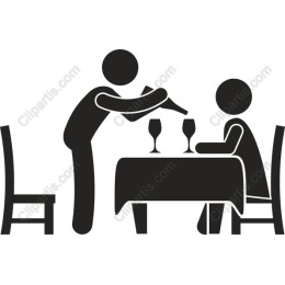 Elegant Waiter Serving Drink