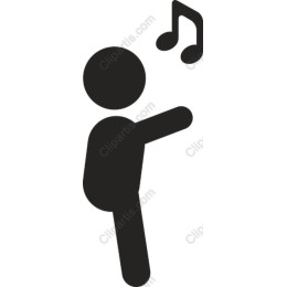 Dancing Character with Musical Note