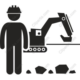 Construction Worker with Excavator