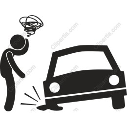Frustrated Driver Encountering Car Trouble