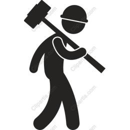 Construction Worker with Sledgehammer