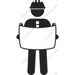Construction Worker Holding Blueprints
