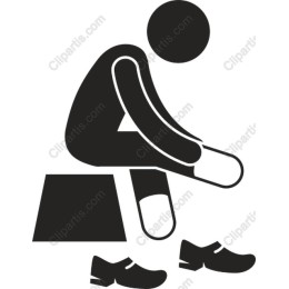 Person Sitting to Put on Shoes