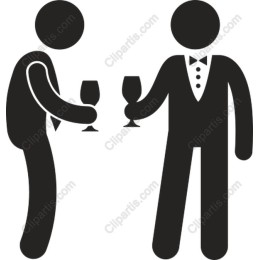 Elegant Toasting Figures
