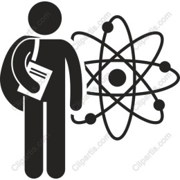 Scientist with Atom