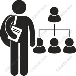 Team Leader with Organizational Chart