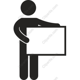 a Person Holding a Blank Sign