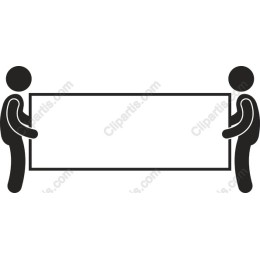 Two People Holding a Blank Banner