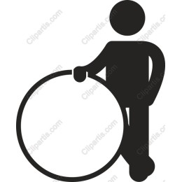 Minimalist of a Person with a Circular Shape