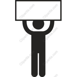 Human Figure Holding Sign